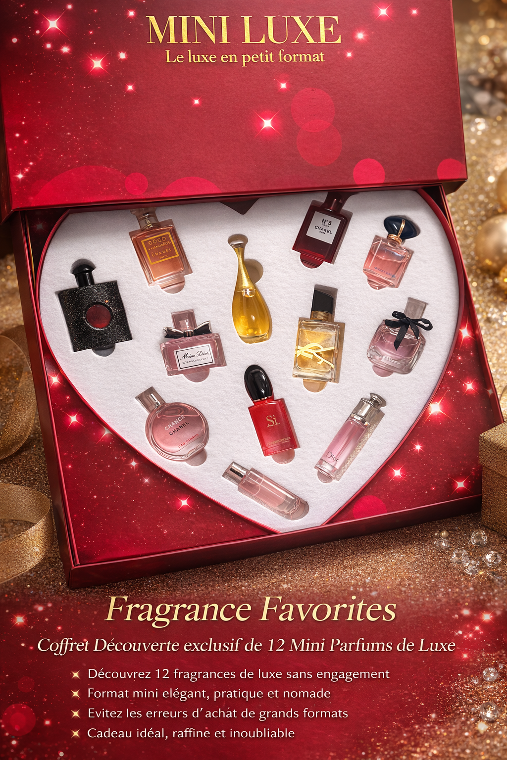 Coffret exclusif de 12 mini parfums de luxe